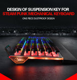 Crystal keycaps 104keys Wired  Mechanical Gaming Keyboard