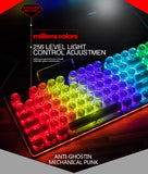 Crystal keycaps 104keys Wired  Mechanical Gaming Keyboard