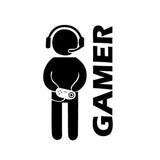 Gaming Gamer Wall Sticker Video Game Art Wallpaper Joystick Vinyl Wall Decal for Boys Room Play Room Decoration